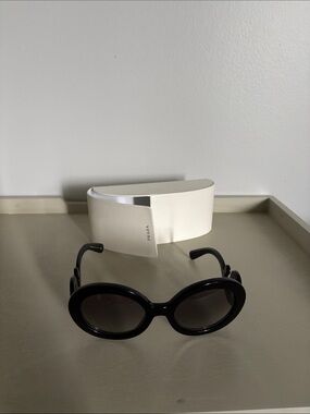 Authentic Prada Minimal-Baroque Oval Ladies Sunglasses